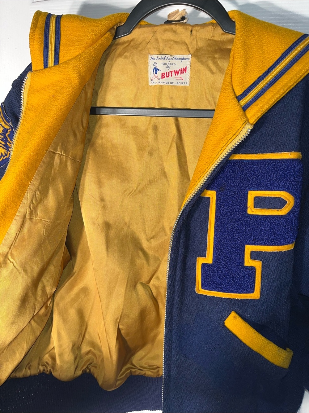 Vintage Letterman Jacket Varsity Panthers Women’s Small Butwin Brand Cheer Ellen - Picture 13 of 13